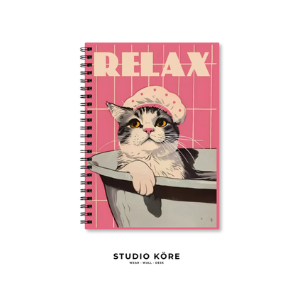 Combo Gato Relax: Agenda + Mini Agenda de Bolsillo