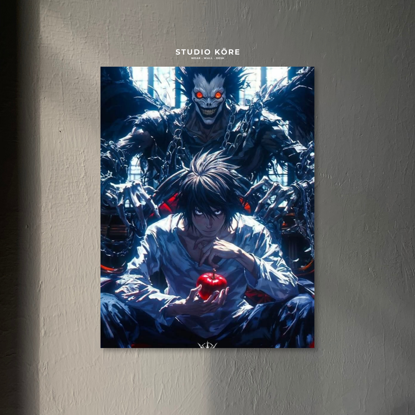 Cuadro Death Note Light y Ryuk Decorativo Premium