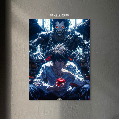 Cuadro Death Note Light y Ryuk Decorativo Premium