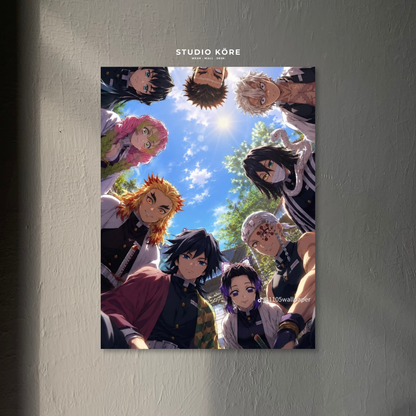 Cuadro Demon Slayer Los Hashira Decorativo Premium