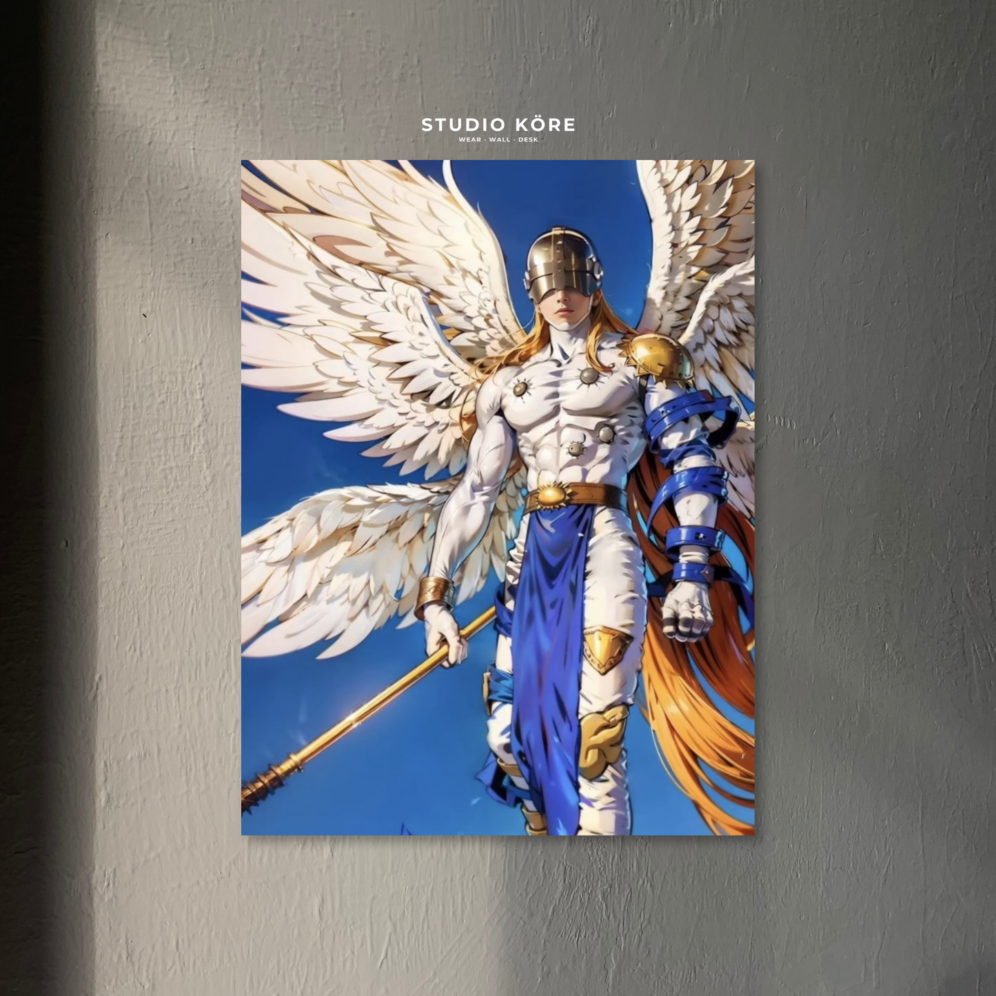 Cuadro Digimon Angemon Guerrero Celestial Decorativo Premium
