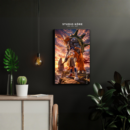 Cuadro Digimon Joe y Zudomon Decorativo Premium