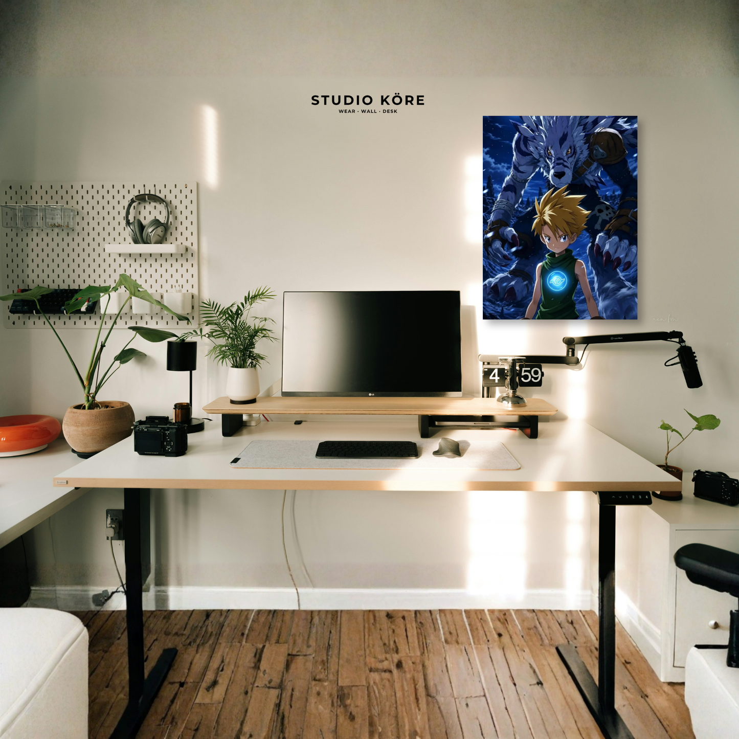 Cuadro Digimon Matt y WereGarurumon Decorativo Premium