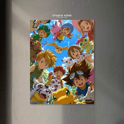 Cuadro Digimon Niños Elegidos Decorativo Premium