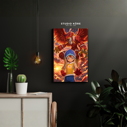 Cuadro Digimon Sora y Garudamon Decorativo Premium