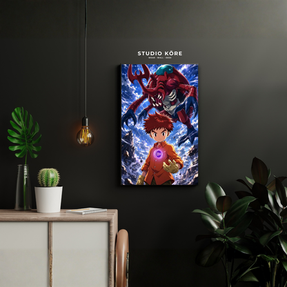 Cuadro Digimon Tamers Takato y Growlmon Decorativo Premium