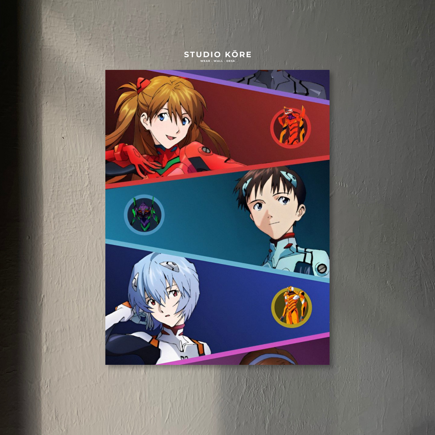 Cuadro Evangelion Pilotos de NERV Decorativo Premium
