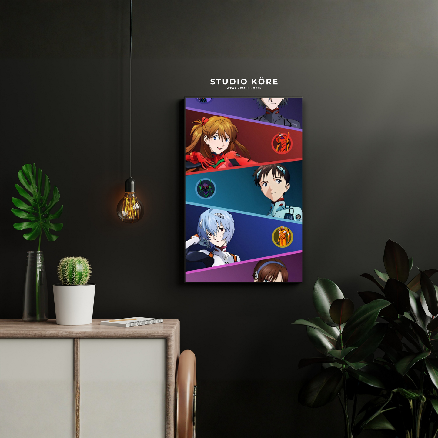 Cuadro Evangelion Pilotos de NERV Decorativo Premium