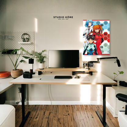 Cuadro Evangelion Unidades 00 01 y 02 Decorativo Premium