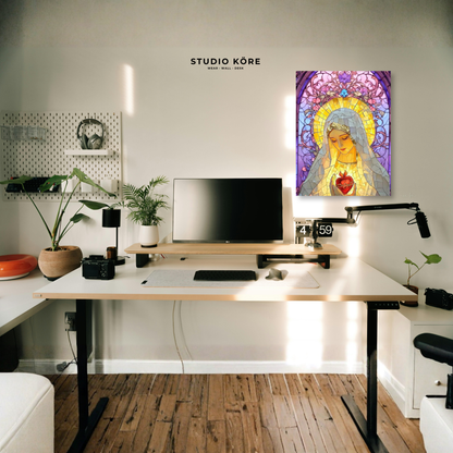 Cuadro Inmaculado Corazón de María Decorativo Premium