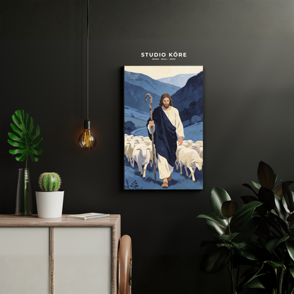 Cuadro Jesús Buen Pastor Decorativo Premium