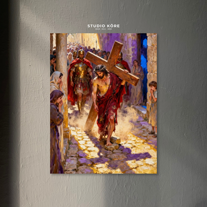 Cuadro Jesús Camino al Calvario Decorativo Premium