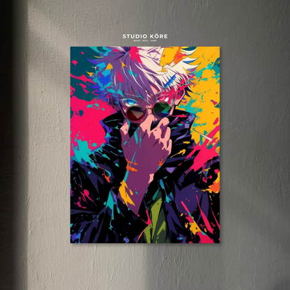 Cuadro Jujutsu Kaisen Gojo Poder Infinito Decorativo Premium