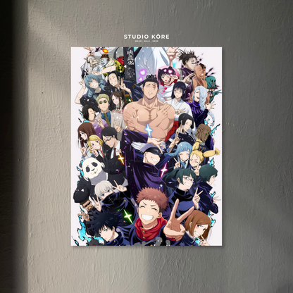 Cuadro Jujutsu Kaisen Hechiceros de Tokio Decorativo Premium