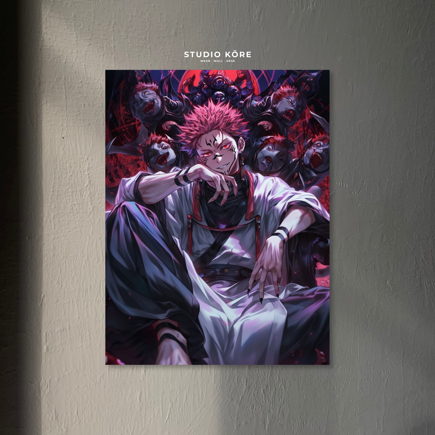 Cuadro Jujutsu Kaisen Sukuna Rey de las Maldiciones Decorativo Premium