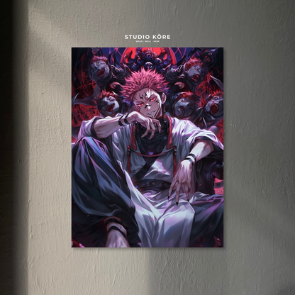 Cuadro Jujutsu Kaisen Sukuna Rey de las Maldiciones Decorativo Premium