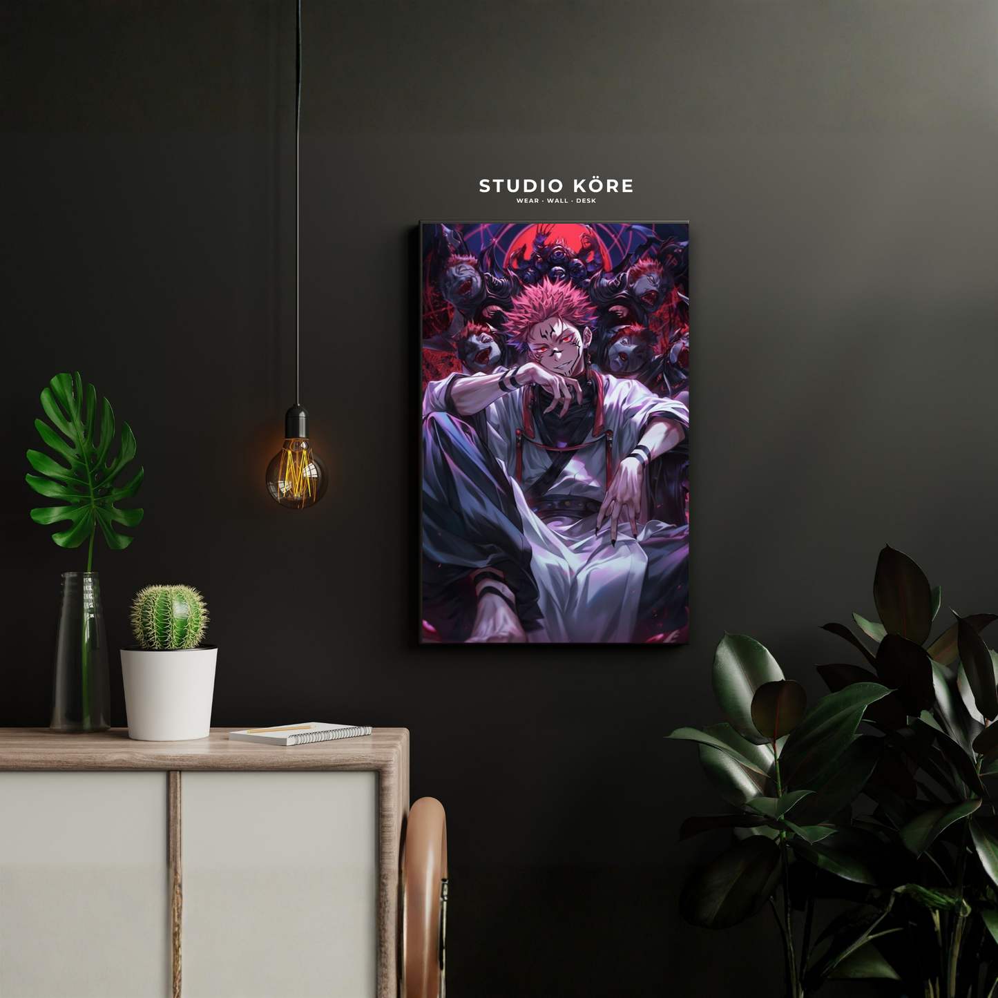 Cuadro Jujutsu Kaisen Sukuna Rey de las Maldiciones Decorativo Premium