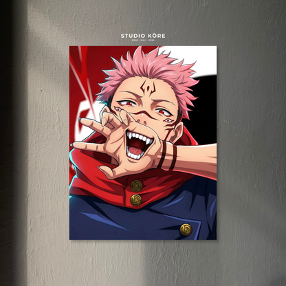 Cuadro Jujutsu Kaisen Sukuna Risa Maldita Decorativo Premium