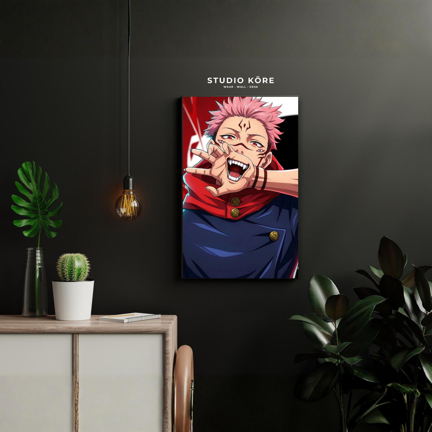 Cuadro Jujutsu Kaisen Sukuna Risa Maldita Decorativo Premium