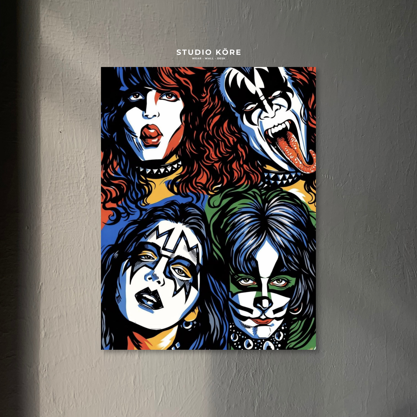 Cuadro KISS Illustrated Faces Decorativo Premium