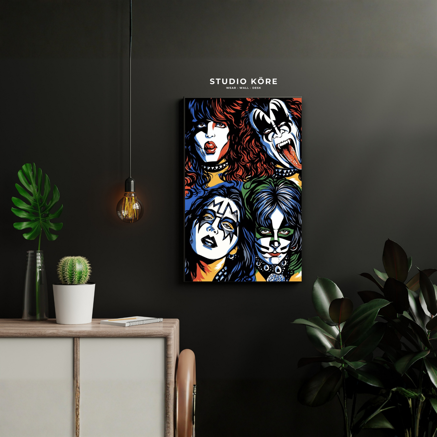 Cuadro KISS Illustrated Faces Decorativo Premium