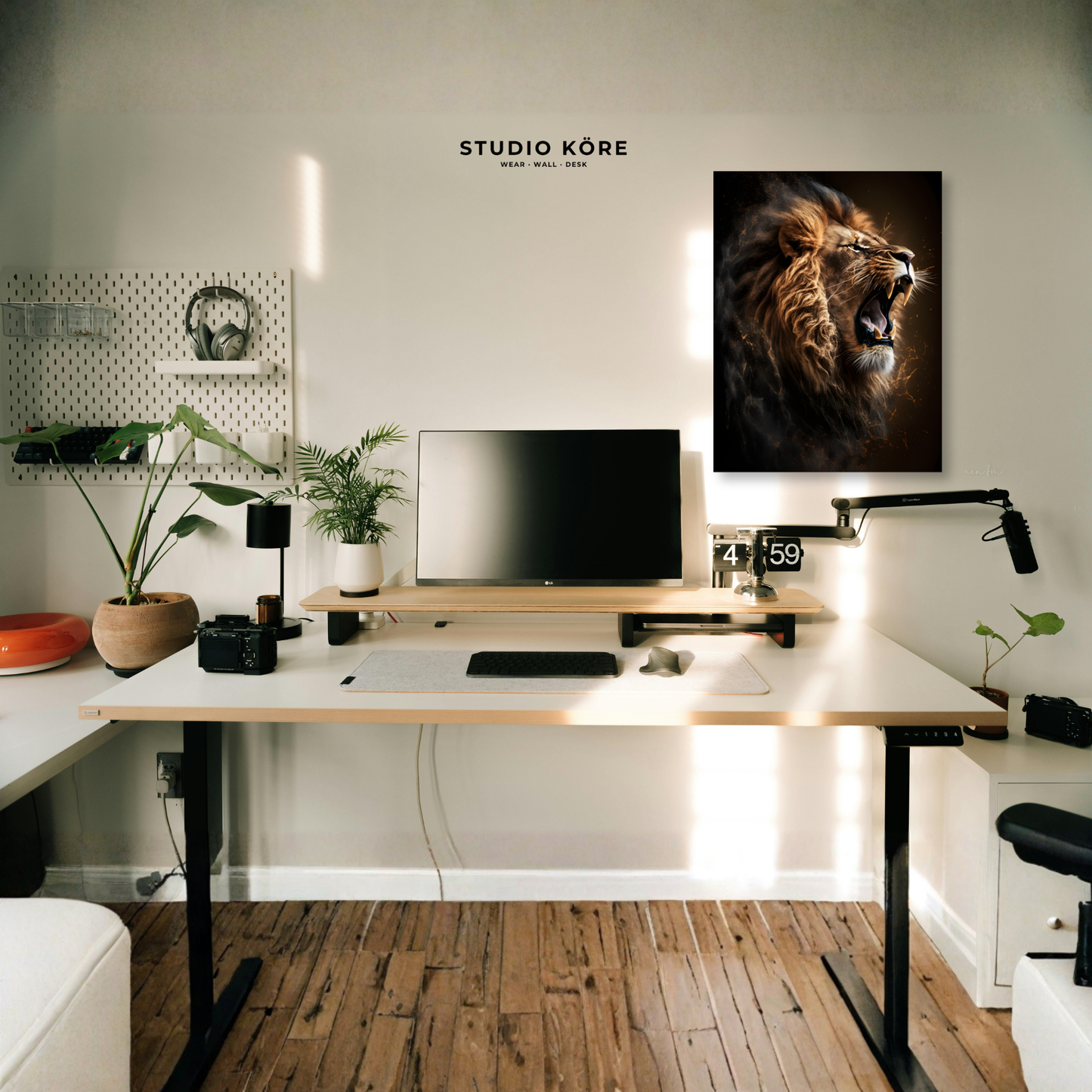 Cuadro León Rugiente Decorativo Premium
