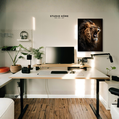 Cuadro León Rugiente Decorativo Premium