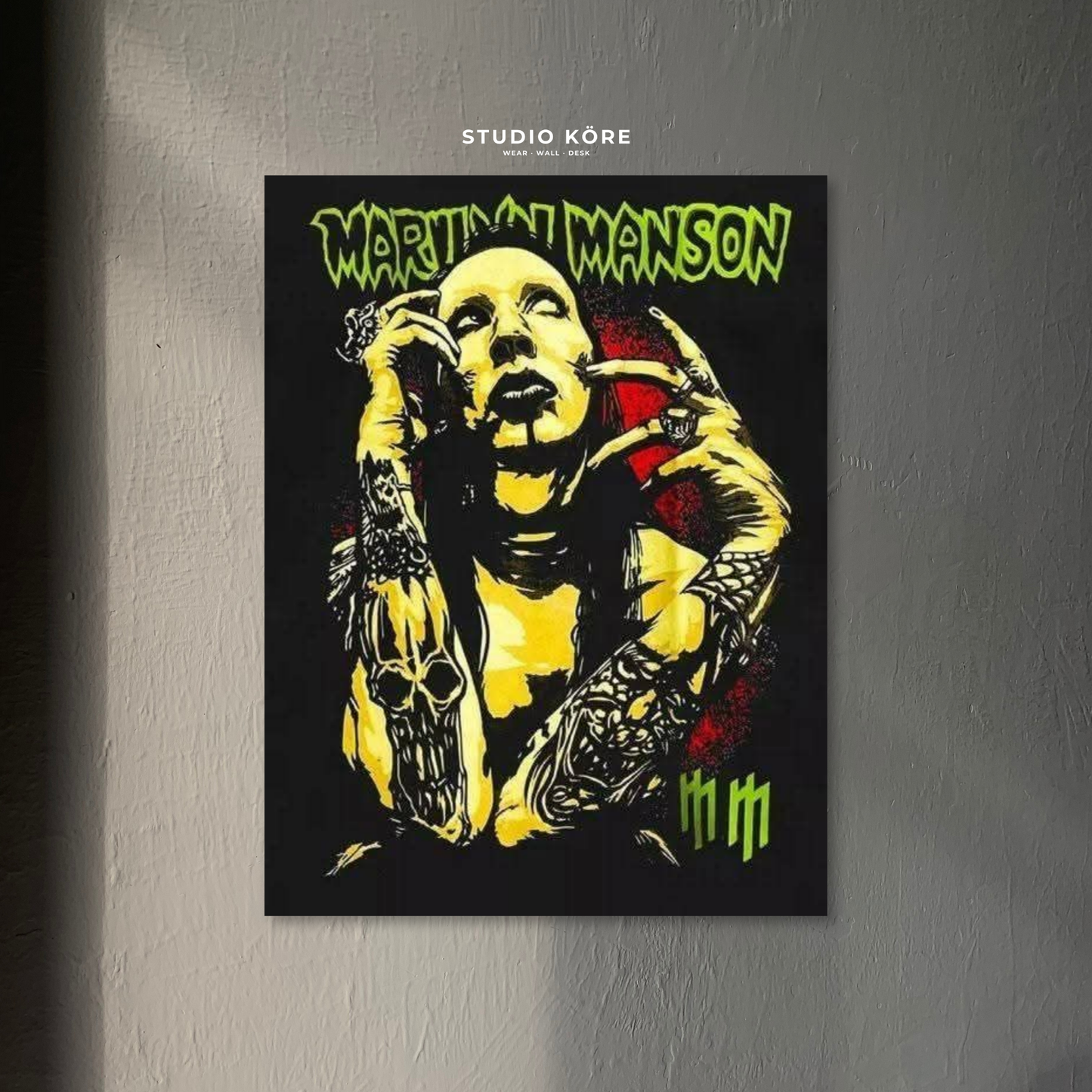 Cuadro Marilyn Manson Shock Icon Decorativo Premium