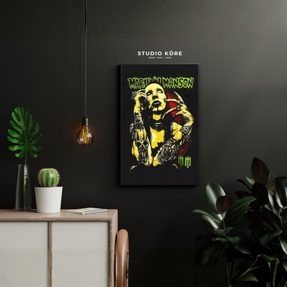 Cuadro Marilyn Manson Shock Icon Decorativo Premium