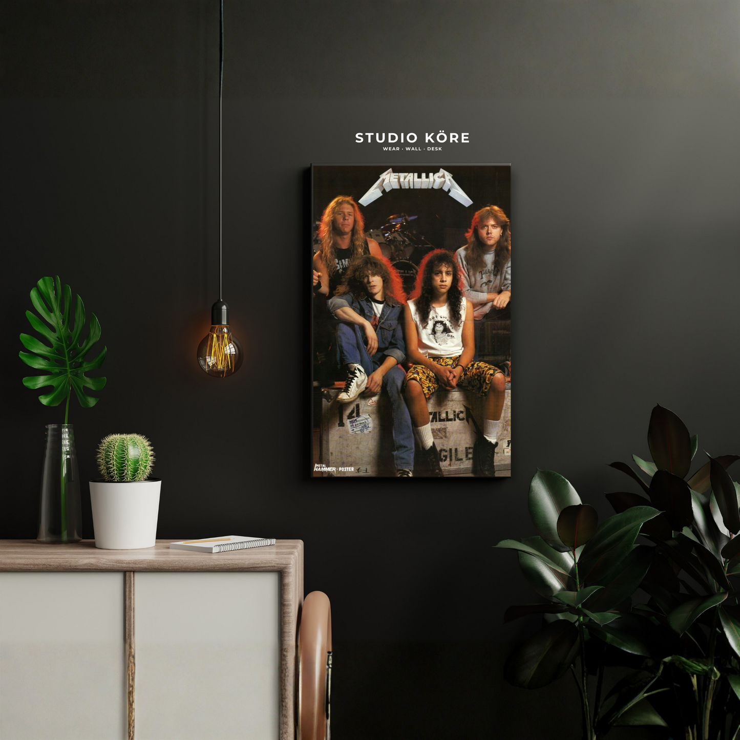 Cuadro Metallica Classic Lineup Decorativo Premium
