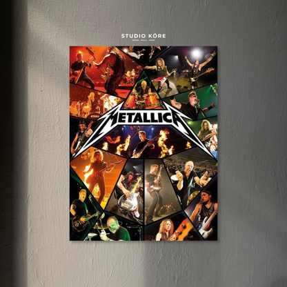 Cuadro Metallica Live Collage Decorativo Premium