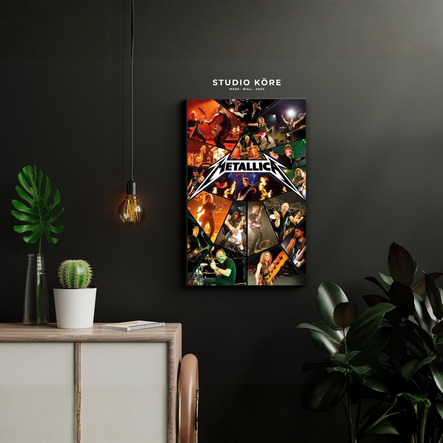 Cuadro Metallica Live Collage Decorativo Premium