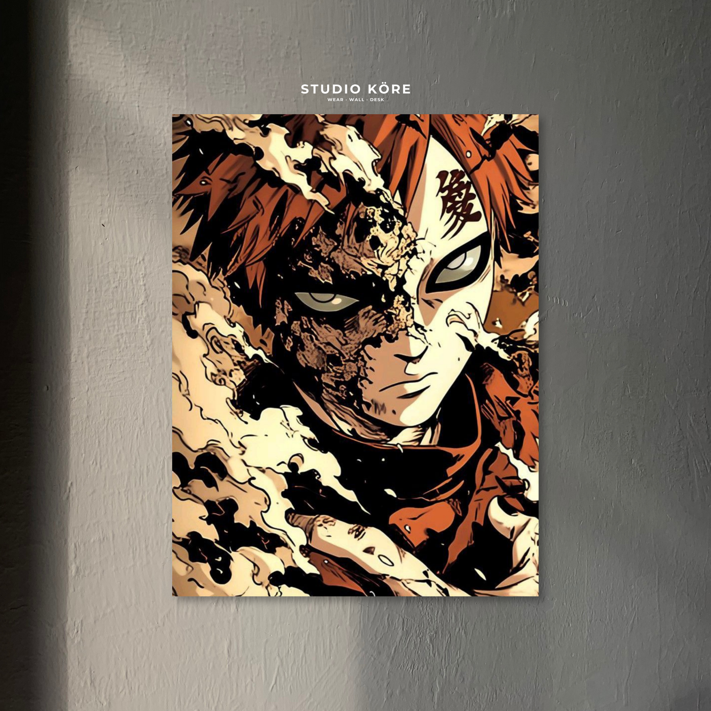 Cuadro Naruto Gaara Tormenta de Arena Decorativo Premium