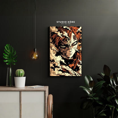 Cuadro Naruto Gaara Tormenta de Arena Decorativo Premium