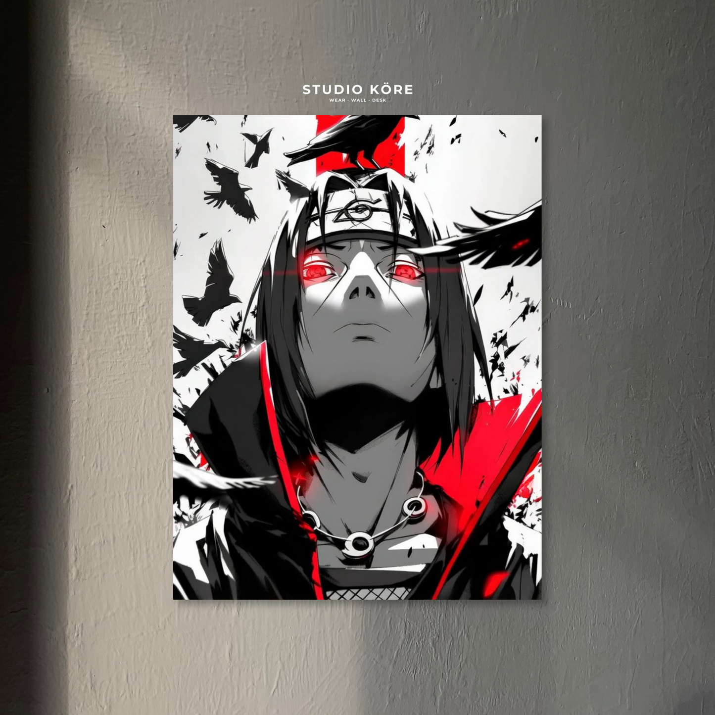 Cuadro Naruto Itachi Cuervos de Akatsuki Decorativo Premium