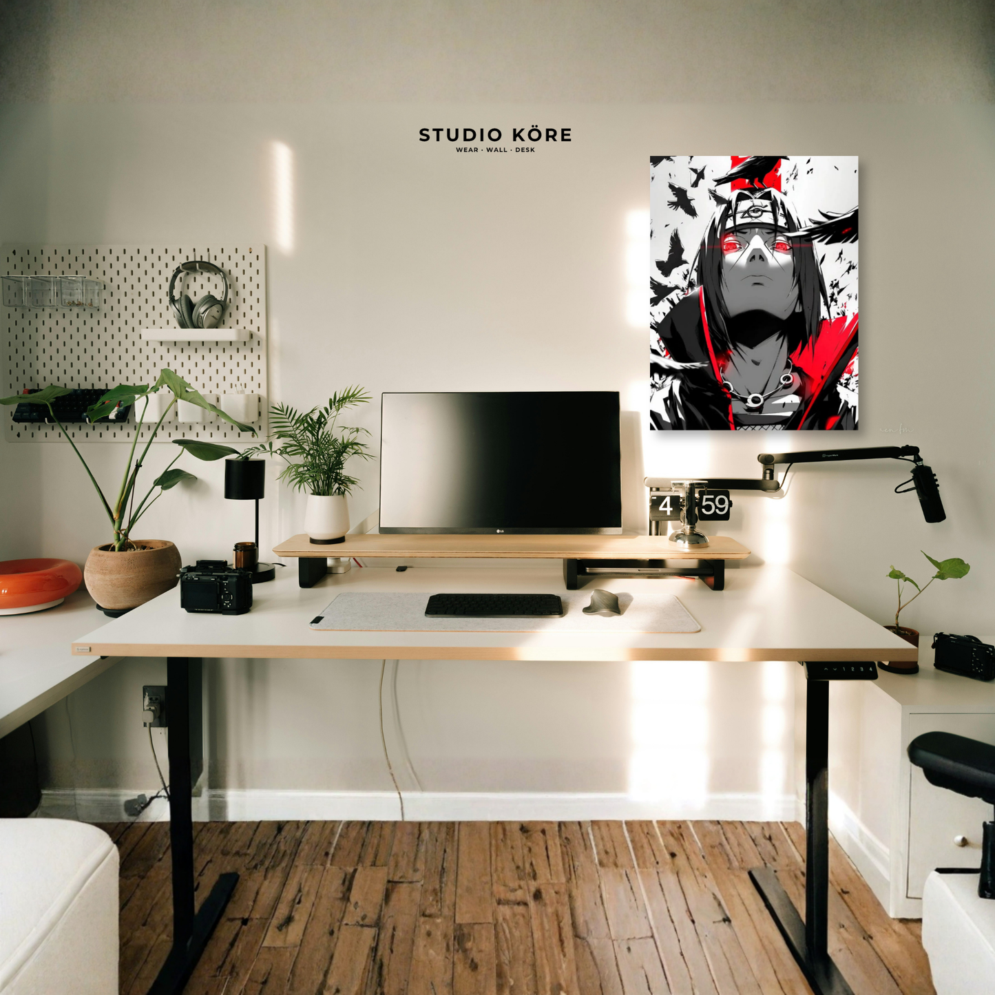 Cuadro Naruto Itachi Cuervos de Akatsuki Decorativo Premium