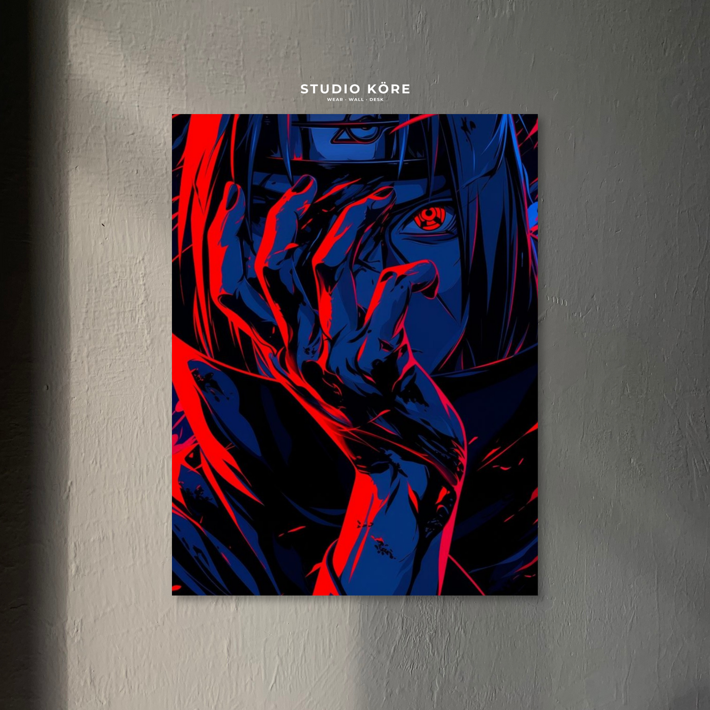 Cuadro Naruto Itachi Genjutsu Carmesí Decorativo Premium