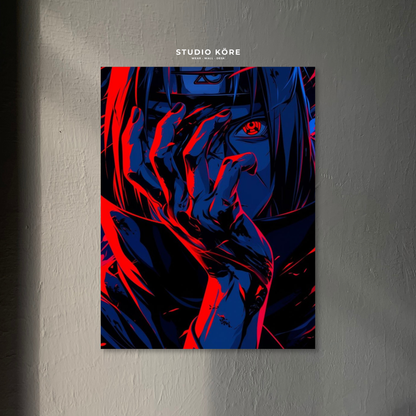 Cuadro Naruto Itachi Genjutsu Carmesí Decorativo Premium