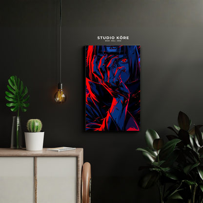Cuadro Naruto Itachi Genjutsu Carmesí Decorativo Premium