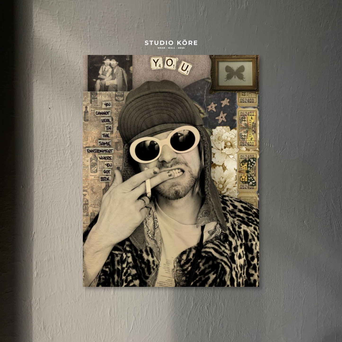 Cuadro Nirvana Grunge Icon Decorativo Premium