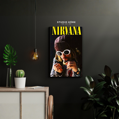 Cuadro Nirvana Kurt Cobain White Shades Decorativo Premium