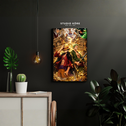 Cuadro One Piece Luffy y Zoro Tesoros del Mar Decorativo Premium