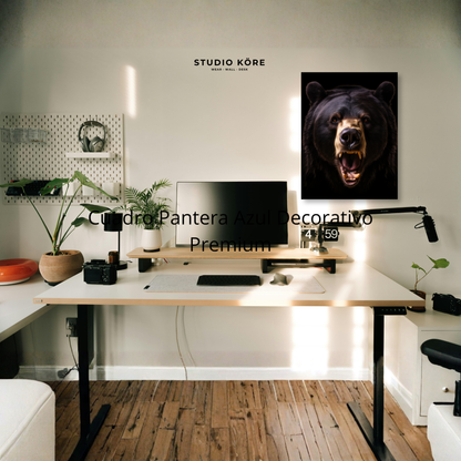 Cuadro Oso Rugiente Decorativo Premium
