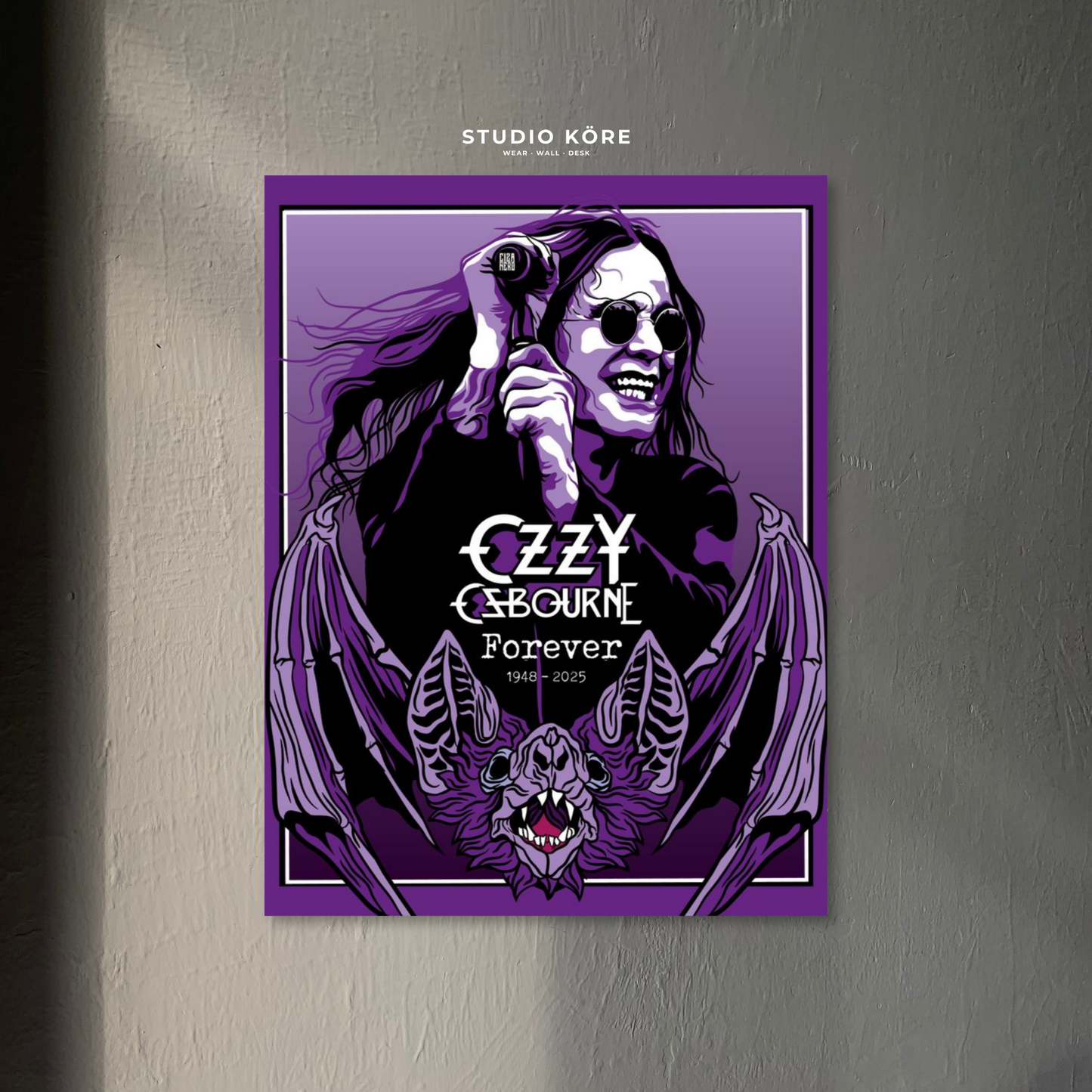 Cuadro Ozzy Osbourne Forever Purple Decorativo Premium