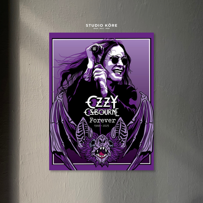 Cuadro Ozzy Osbourne Forever Purple Decorativo Premium
