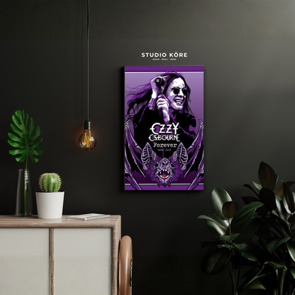 Cuadro Ozzy Osbourne Forever Purple Decorativo Premium