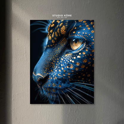 Cuadro Pantera Azul Decorativo Premium