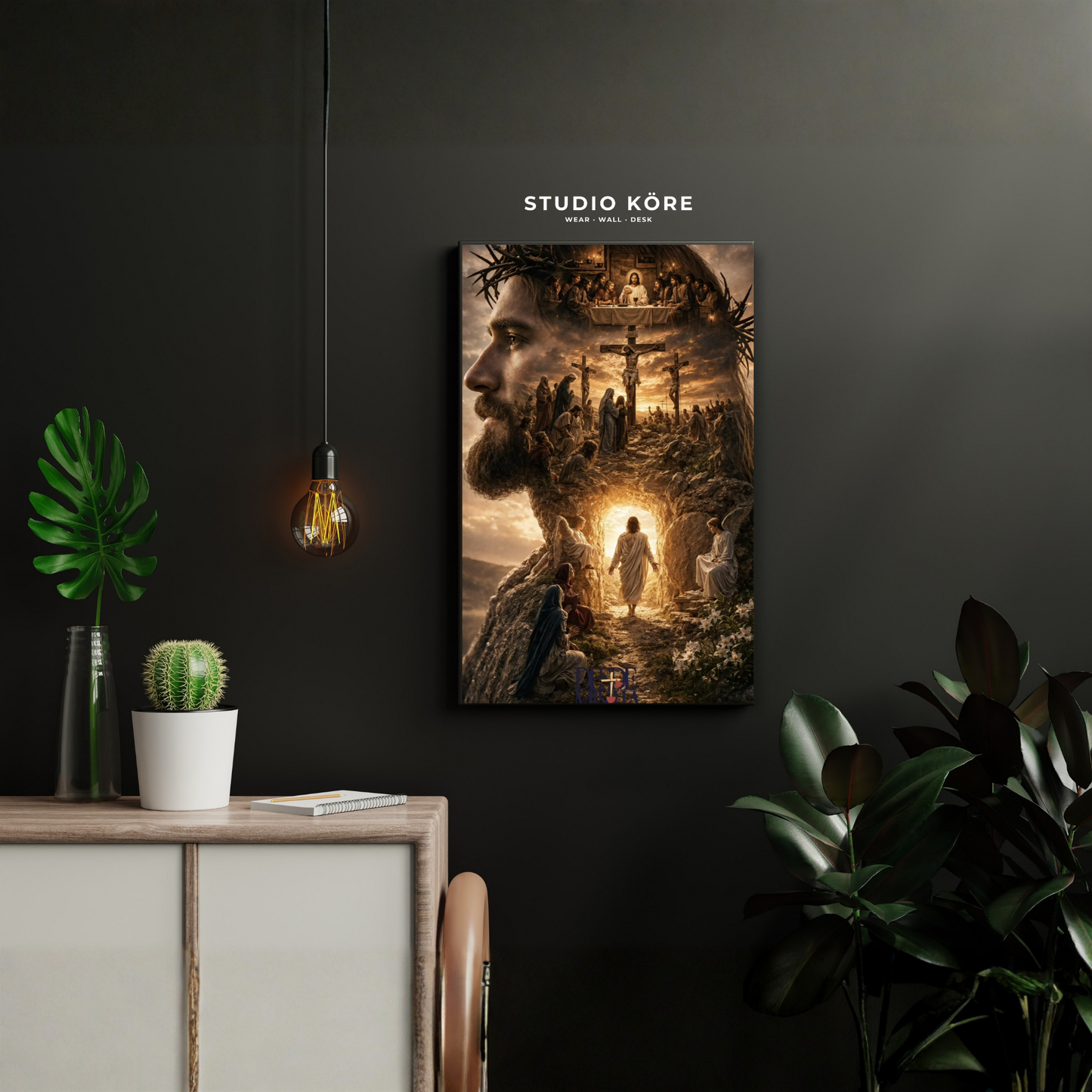 Cuadro Pasión y Resurrección de Cristo Decorativo Premium