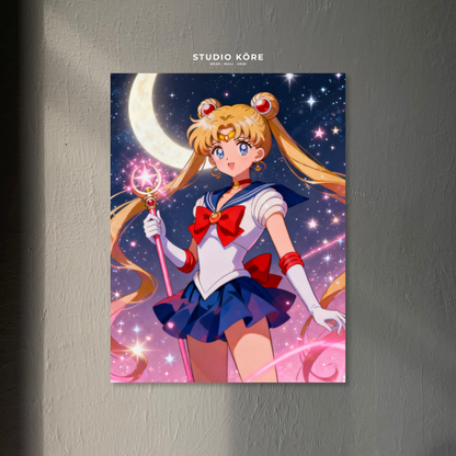 Cuadro Sailor Moon Guardiana Lunar Decorativo Premium