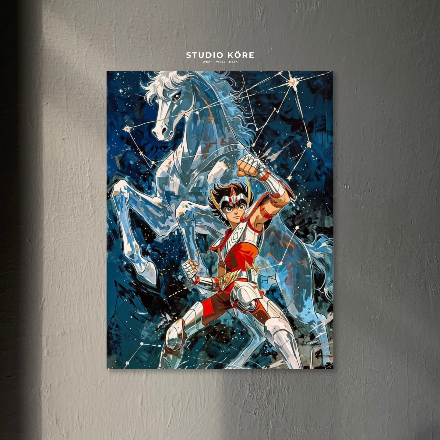 Cuadro Saint Seiya Seiya Pegaso Decorativo Premium